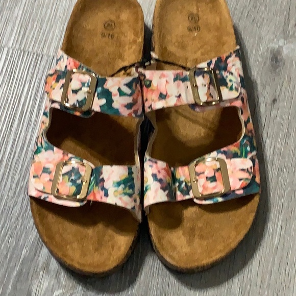 Floral women’s slides size 9/10, new never worn - Picture 1 of 2